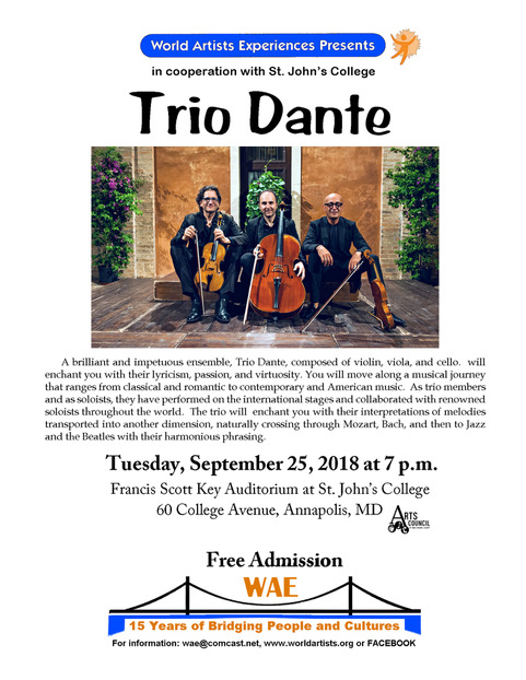 Italy Trio Dante Flyer St. Johns College 9 25 2018 1
